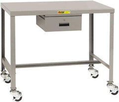 Little Giant - Mobile Machine Table - Steel, Fixed Leg, Gray, 36" Long x 24" Deep x 36" High - Apex Tool & Supply