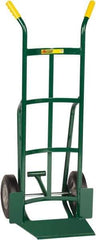 Little Giant - 800 Lb Capacity 49" OAH Hand Truck - 13-1/2 x 16" Base Plate, Dual Handle, Steel, Solid Rubber Wheels - Apex Tool & Supply