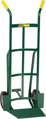 Little Giant - 800 Lb Capacity 49" OAH Hand Truck - 13-1/2 x 16" Base Plate, Dual Handle, Steel, Solid Rubber Wheels - Apex Tool & Supply