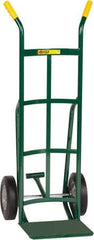 Little Giant - 800 Lb Capacity 49" OAH Hand Truck - 12 x 14" Base Plate, Dual Handle, Steel, Solid Rubber Wheels - Apex Tool & Supply