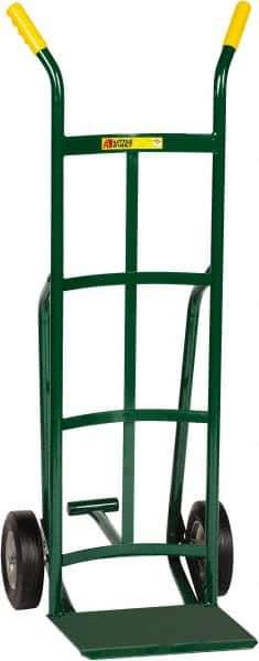 Little Giant - 800 Lb Capacity 49" OAH Hand Truck - 12 x 14" Base Plate, Dual Handle, Steel, Solid Rubber Wheels - Apex Tool & Supply
