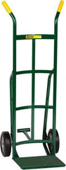 Little Giant - 800 Lb Capacity 49" OAH Hand Truck - 12 x 14" Base Plate, Dual Handle, Steel, Solid Rubber Wheels - Apex Tool & Supply