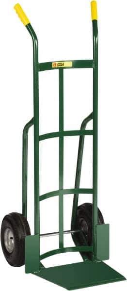Little Giant - 800 Lb Capacity 49" OAH Hand Truck - 13-1/2 x 16" Base Plate, Dual Handle, Steel, Pneumatic Wheels - Apex Tool & Supply