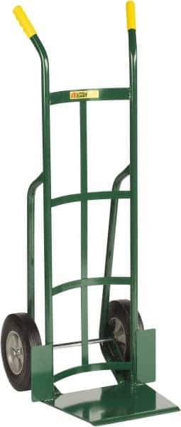 Little Giant - 800 Lb Capacity 49" OAH Hand Truck - 13-1/2 x 16" Base Plate, Dual Handle, Steel, Solid Rubber Wheels - Apex Tool & Supply