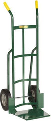 Little Giant - 800 Lb Capacity 49" OAH Hand Truck - 13-1/2 x 16" Base Plate, Dual Handle, Steel, Solid Rubber Wheels - Apex Tool & Supply