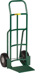 Little Giant - 600 Lb Capacity 47" OAH Hand Truck - 13-1/2 x 16" Base Plate, Continuous Handle, Steel, Flat-Free Microcellular Foam Wheels - Apex Tool & Supply