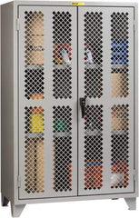 Little Giant - 2 Shelf Visible Storage Cabinet - Steel, 48" Wide x 24" Deep x 78" High, Gray - Apex Tool & Supply
