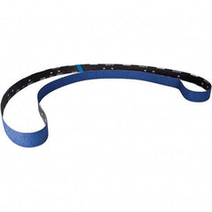 Norton - 2" Wide x 132" OAL, 36 Grit, Zirconia Alumina Abrasive Belt - Zirconia Alumina, Coated, Y Weighted Cloth Backing - Apex Tool & Supply