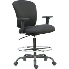 ALERA - 49-1/4" High Big & Tall Swivel/Tilt Chair - 29-1/2" Wide x 25-3/4" Deep, Fabric Mesh Seat, Black - Apex Tool & Supply