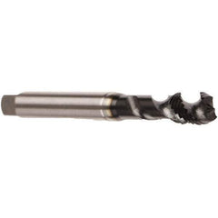 Emuge - M10x1.50 Metric 2 Flute 6H Modified Bottoming Spiral Flute Tap - Cobalt, GLT-8 Finish, 100mm OAL, Right Hand Flute, Right Hand Thread, Series Enorm - Apex Tool & Supply