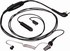 Kenwood - Ear Bud, Palm Microphone Three Wire Microphone - Black, Use with Protalk Series Two Way Radios - Apex Tool & Supply