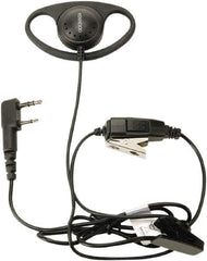 Kenwood - Ear Hanger, Push to Talk Microphone D-Ring Headset - Black, Use with Protalk Series Two Way Radios - Apex Tool & Supply