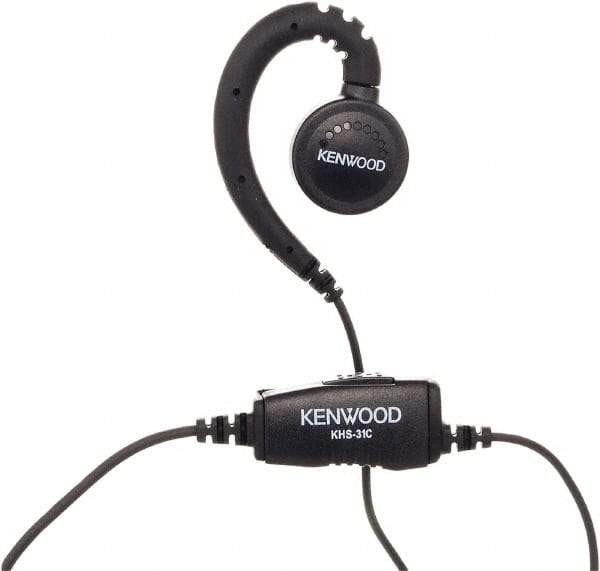 Kenwood - Ear Hanger, Push to Talk Microphone C-Ring Headset - Black, Use with Protalk Series Two Way Radios - Apex Tool & Supply
