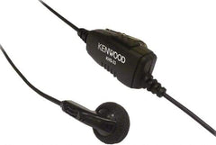 Kenwood - Ear Bud, In-Line & Push to Talk Microphone Clip Mic with Earphone - Black, Use with Protalk Series Two Way Radios - Apex Tool & Supply