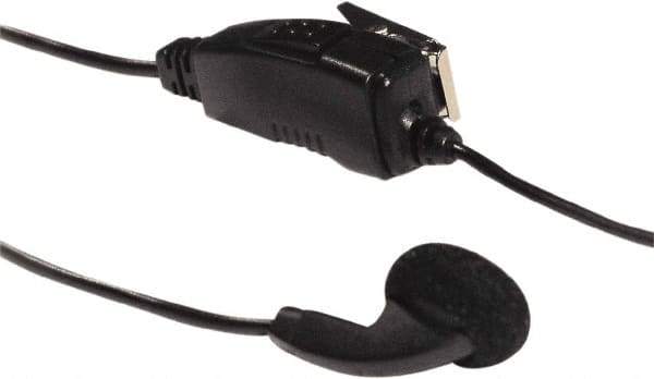 Kenwood - Ear Bud, Push to Talk Microphone Clip Mic with Earphone - Black, Use with Protalk Series Two Way Radios - Apex Tool & Supply