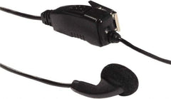 Kenwood - Ear Bud, Push to Talk Microphone Clip Mic with Earphone - Black, Use with Protalk Series Two Way Radios - Apex Tool & Supply