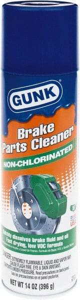 Gunk - Nonchlorinated Brake Parts Cleaner - 14 oz Aerosol Can with Straw - Apex Tool & Supply