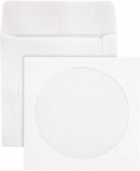 Quality Park - 1 Compartment, 5" Wide x 5" High x 1/4" Deep, CD/DVD Sleeves - Paper, White - Apex Tool & Supply