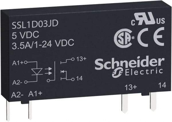 Schneider Electric - 1 Pole, 1NO, 15-30 VDC Control Relay - Apex Tool & Supply