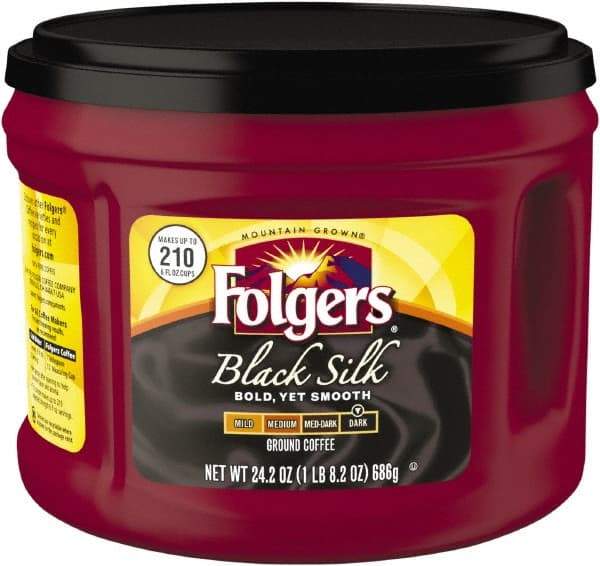 Folgers - Coffee, Black Silk, 24.2 oz Canister - Apex Tool & Supply
