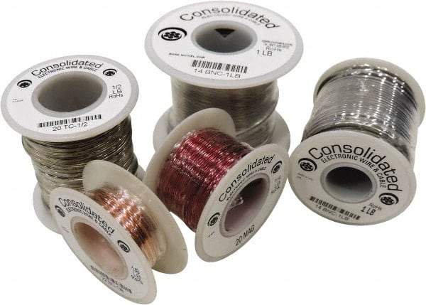 Made in USA - 30 Gage, 0.01" Diameter x 1,000' Long, Bare, Tinned Copper Bus Bar Wire - Pure Copper (ASTM B3) - Apex Tool & Supply