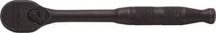 Proto - 3/8" Drive Pear Head Ratchet - Black Oxide Finish, 7" OAL, 90 Gear Teeth, Standard Handle, Reversible Head - Apex Tool & Supply