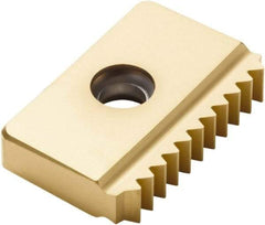 Seco - 12 TPI, External Thread, UN Standard, 25EM CP500 Grade Thread Mill Insert - Carbide, TiAlN/TiN Coating - Apex Tool & Supply