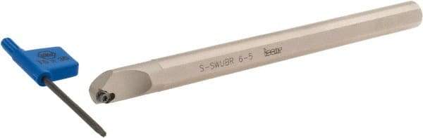 Iscar - 0.413" Min Bore Diam, 5" OAL, 3/8" Shank Diam, S-SWUB Indexable Boring Bar - WB.T 52.. Insert, Screw or Clamp Holding Method - Apex Tool & Supply