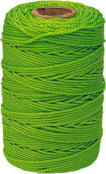 Irwin - #18, Nylon Braided Twine - Fluorescent Green - Apex Tool & Supply