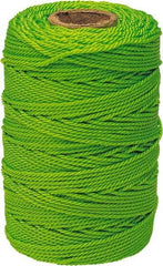 Irwin - #18, Nylon Braided Twine - Fluorescent Green - Apex Tool & Supply