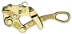 Little Mule - Single Eye, Hot Line Grip, Steel Wire Grip Hoist - 0.18 to 0.6" Cable Diam - Apex Tool & Supply