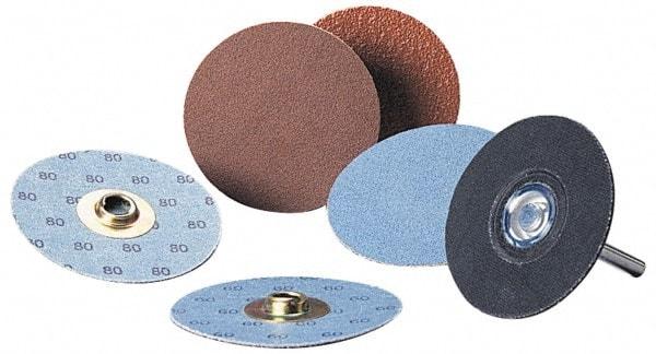Standard Abrasives - 3" Disc Diam, 80 Grit, Silicon Carbide Quick Change Disc - Type S Attaching System, Coated, Black, Medium Grade - Apex Tool & Supply