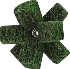 Standard Abrasives - 2" Diam Medium Density Cross Buff - 2 Plys, 8-32 Thread, Coarse Grade, 12,000 Max RPM - Apex Tool & Supply