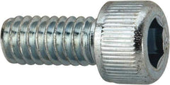 Value Collection - #8-32 UNC Hex Socket Drive, Socket Cap Screw - Alloy Steel, Zinc-Plated Finish, Fully Threaded, 3/8" Length Under Head - Apex Tool & Supply