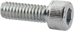 Value Collection - #8-32 UNC Hex Socket Drive, Socket Cap Screw - Alloy Steel, Zinc-Plated Finish, Fully Threaded, 1/2" Length Under Head - Apex Tool & Supply