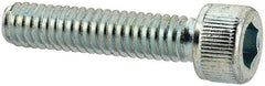 Value Collection - #8-32 UNC Hex Socket Drive, Socket Cap Screw - Alloy Steel, Zinc-Plated Finish, Fully Threaded, 3/4" Length Under Head - Apex Tool & Supply