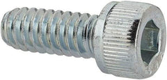 Value Collection - #10-24 UNC Hex Socket Drive, Socket Cap Screw - Alloy Steel, Zinc-Plated Finish, Fully Threaded, 1/2" Length Under Head - Apex Tool & Supply