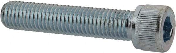 Value Collection - 1/4-28 UNF Hex Socket Drive, Socket Cap Screw - Alloy Steel, Zinc-Plated Finish, Fully Threaded, 1-1/4" Length Under Head - Apex Tool & Supply