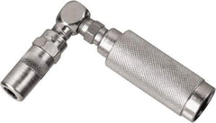 DeWALT - 10,000 Operating psi, Nickel Plated Aluminum Body/Brass Nozzle 90° Angle Adapter Grease Gun Coupler - NPT Thread - Apex Tool & Supply