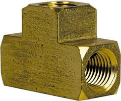 Cerro - 1/4 Female Thread, Brass Industrial Pipe Female Tee - FNPT, 1,200 psi - Apex Tool & Supply