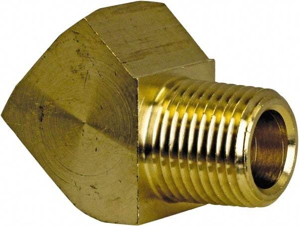 Cerro - 1/2 Male Thread x 1/2 Female Thread, Brass Industrial Pipe 45° Street Elbow - MNPT x FNPT, 1,200 psi - Apex Tool & Supply