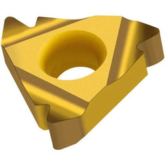 Walter - External Right Hand M (Metric 60°, MF 60°, UN 60°, UNC 60°, UNF 60°) Laydown Threading Insert - Grade WXM20, TiCN Coated 9.53mm Inscribed Circle - Apex Tool & Supply