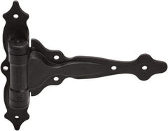 D&D Technologies - 7-3/4" Long x 9-1/2" Wide x 0.22" Thick, Gate Hinge - Polymer, Black Finish - Apex Tool & Supply