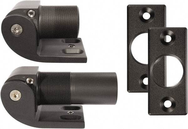 D&D Technologies - 2.16" Long x 2.16" Wide x 5/16" Thick, Gate Hinge - Aluminun, Anodized Aluminum Finish - Apex Tool & Supply