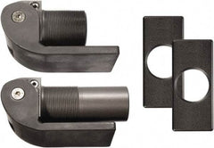 D&D Technologies - 2.16" Long x 2.16" Wide x 5/16" Thick, Gate Hinge - Steel, Anodized Aluminum Finish - Apex Tool & Supply