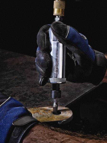 Ingersoll-Rand - 1/4" Collet, Straight Handle, Air Straight Die Grinder - 27,000 RPM, Front Exhaust, 9 CFM, 0.5 hp, 90 psi - Apex Tool & Supply