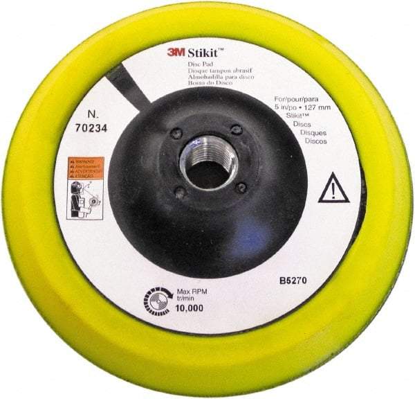3M - 5" Diam Disc Backing Pad - 12,000 RPM - Apex Tool & Supply