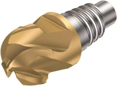 Sandvik Coromant - A316..BM G Grade 1030 Carbide Ball Nose Milling Tip Insert - TiAlN Finish, 4 Flutes, 19.05mm Cutting Diam, 10.5mm Depth of Cut, 21.3mm Extension, 3/8" Cnr Rad, 40° Helix - Apex Tool & Supply