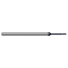 ‎5/64″ Dia. × 1/8″ Shank × 0.117″ DOC × 2-1/2″ OAL, Carbide AlTiN, Stub , 4 Flute, Ballnose End Mill - Exact Industrial Supply