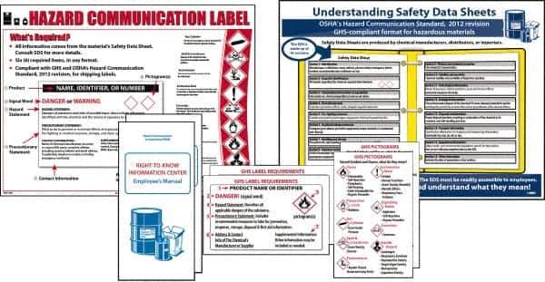 NMC - Not Applicable Hazmat, Spill Control & Right to Know Training Kit - English, Includes Posters, Wallet Cards, Booklets - Apex Tool & Supply